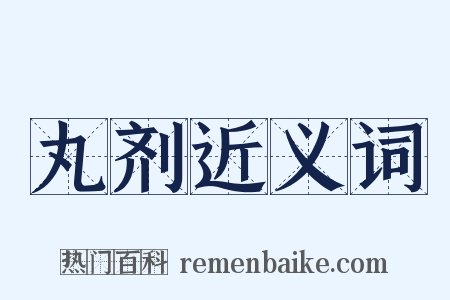 丸剂近义词是什么意思的图片